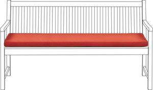 Beliani Poduszka na ławkę ogrodową 152 x 54 cm czerwona VIVARA 1