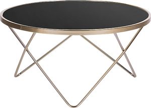 Beliani Stolik kawowy czarno-złoty MERIDIAN II 2