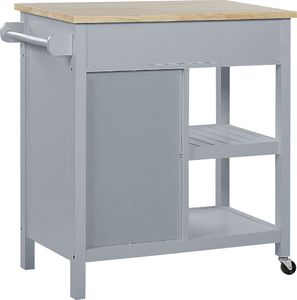 Beliani Wózek kuchenny szary GENOA 4