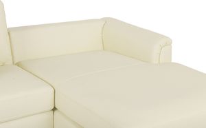 Beliani Narożnik skórzany lewostronny beżowy OSLO 4