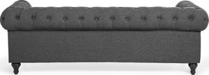 Beliani Sofa 3-osobowa szara CHESTERFIELD 4