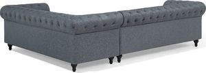 Beliani Narożnik lewostronny szary CHESTERFIELD 3
