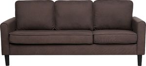 Beliani Sofa 3-osobowa z otomaną brązowa AVESTA 5