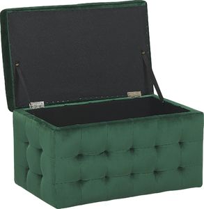 Beliani Puf ze schowkiem welurowy zielony MICHIGAN 4