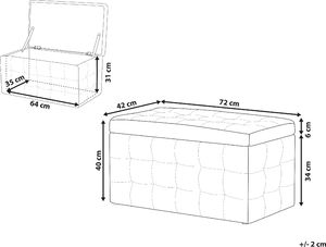 Beliani Puf ze schowkiem welurowy zielony MICHIGAN 8