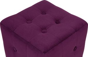 Beliani Puf welurowy 30 x 30 x 32 cm fioletowy WISCONSIN 3