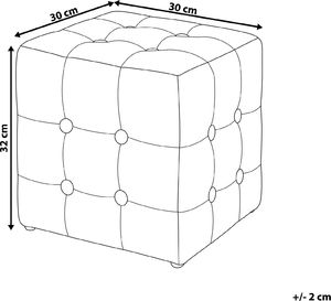 Beliani Puf welurowy 30 x 30 x 32 cm fioletowy WISCONSIN 5