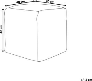 Beliani Puf 40 x 40 x 40 cm jasnoszary HIRRI 5