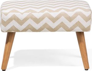 Beliani Stołek brązowo-biały TAKOMA 2