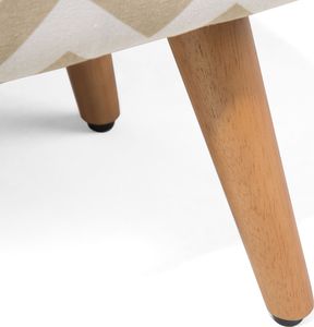 Beliani Stołek brązowo-biały TAKOMA 4