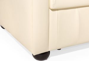 Beliani Fotel skórzany kremowy CHESTERFIELD 3