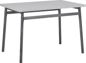 Beliani Zestaw do jadalni stół i 4 krzesła szary z czarnym VELDEN 2