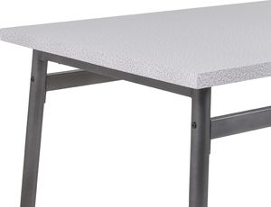 Beliani Zestaw do jadalni stół i 4 krzesła szary z czarnym VELDEN 4