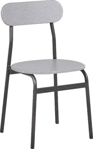 Beliani Zestaw do jadalni stół i 4 krzesła szary z czarnym VELDEN 6