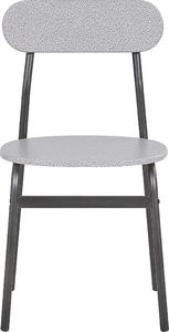 Beliani Zestaw do jadalni stół i 4 krzesła szary z czarnym VELDEN 7