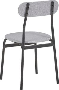 Beliani Zestaw do jadalni stół i 4 krzesła szary z czarnym VELDEN 8