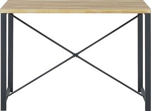 Beliani Zestaw do jadalni stół 2 krzesła i ławka jasne drewno z czarnym FLIXTON 3