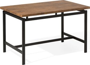 Beliani Zestaw do jadalni stół i 4 krzesła ciemne drewno z czarnym ARLINGTON 2