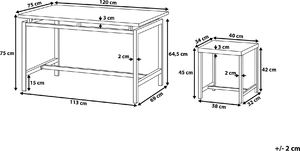 Beliani Zestaw do jadalni stół i 4 krzesła ciemne drewno z czarnym ARLINGTON 8
