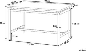 Beliani Zestaw do jadalni stół i 4 krzesła ciemne drewno z czarnym ARLINGTON 9