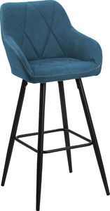Beliani Zestaw 2 krzeseł barowych niebieski DARIEN 2