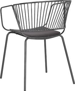 Beliani Zestaw 2 krzeseł do jadalni czarny RIGBY 2