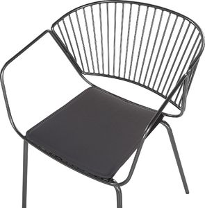 Beliani Zestaw 2 krzeseł do jadalni czarny RIGBY 4