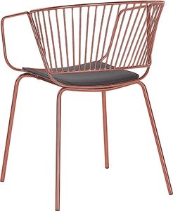 Beliani Zestaw 2 krzeseł do jadalni miedziany RIGBY 2