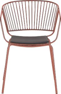 Beliani Zestaw 2 krzeseł do jadalni miedziany RIGBY 3