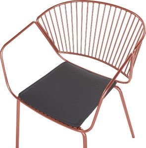 Beliani Zestaw 2 krzeseł do jadalni miedziany RIGBY 4