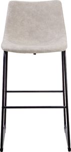 Beliani Zestaw 2 krzeseł barowych beżowy FRANKS 3