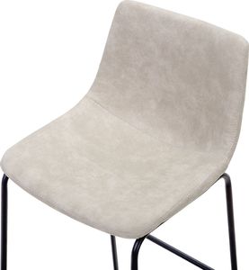 Beliani Zestaw 2 krzeseł barowych beżowy FRANKS 6