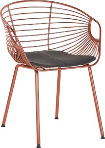 Beliani Zestaw 2 krzeseł do jadalni miedziany HOBACK 2