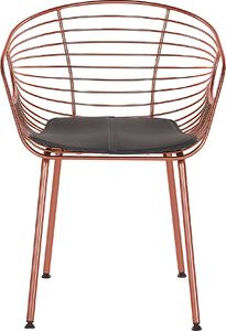 Beliani Zestaw 2 krzeseł do jadalni miedziany HOBACK 3