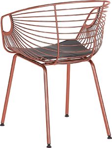 Beliani Zestaw 2 krzeseł do jadalni miedziany HOBACK 4