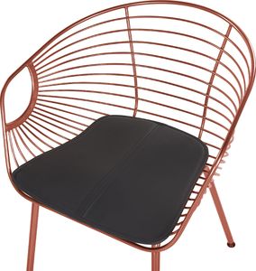 Beliani Zestaw 2 krzeseł do jadalni miedziany HOBACK 5