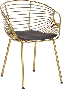 Beliani Zestaw 2 krzeseł do jadalni złoty HOBACK 2