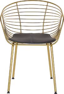 Beliani Zestaw 2 krzeseł do jadalni złoty HOBACK 3