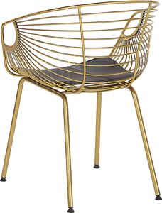 Beliani Zestaw 2 krzeseł do jadalni złoty HOBACK 4