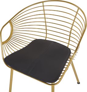 Beliani Zestaw 2 krzeseł do jadalni złoty HOBACK 5