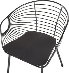 Beliani Zestaw 2 krzeseł do jadalni czarny HOBACK 5