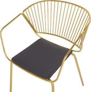 Beliani Zestaw 2 krzeseł do jadalni złoty RIGBY 4