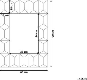 Beliani Lustro ścienne 63 x 90 cm wielokolorowe HIZOTE 3