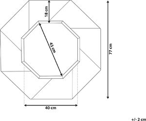 Beliani Lustro ścienne 77 x 77 cm ciemne drewno MIRIO 4
