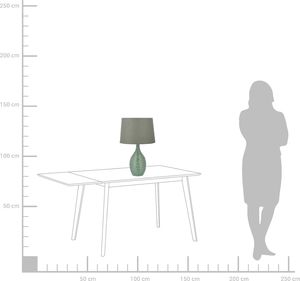 Lampa stołowa Beliani Lampka nocna ceramiczna zielona ATSAS 2