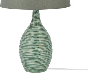 Lampa stołowa Beliani Lampka nocna ceramiczna zielona ATSAS 6