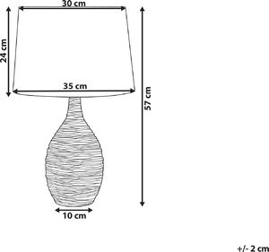 Lampa stołowa Beliani Lampka nocna ceramiczna zielona ATSAS 8