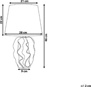 Lampa stołowa Beliani Lampa stołowa ceramiczna złota ALLIKA 9