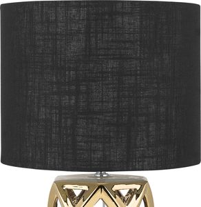 Lampa stołowa Beliani Lampka nocna ceramiczna złota SELJA 2