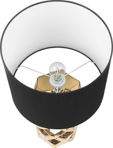 Lampa stołowa Beliani Lampka nocna ceramiczna złota SELJA 3